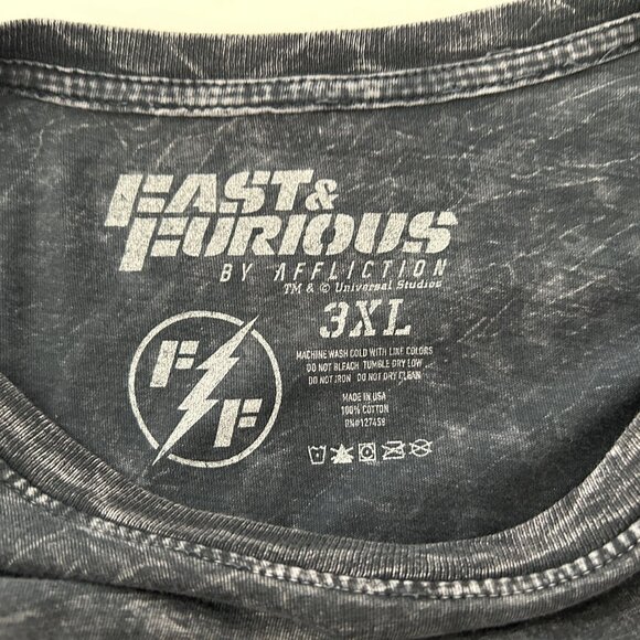 AFFLICTION - FAST & FURIOUS T-SHIRT - Picture 5 of 5